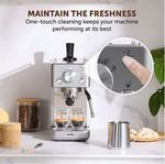 Breville Barista Slimline Espresso Machine, Compact Coffee Maker Silver VCF185