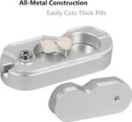 Pill Cutter for Small Pill 1/2, 1/4 1/8 Cutting Metal Pill Cutter with Laser