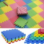 Multicolor Soft Foam EVA Interlocking Mat Thick Gym Mats Workshop Floor Tiles