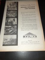 WFIL TV Philadelphia Rare Original 1956 Promo Poster Ad Framed!