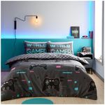 Game Kids Bedding Set Reversible Duvet Cover Quilt & Pillow case Single Double