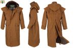 Edinburgh Long Wax Cotton Cape/Duster Unisex -Fully lined by Hunter Outdoor TAN