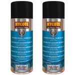 Hycote Colour Spray Paint Aerosol XUK0121 Black Engine Enamel 400mL x 2 Fast Dry