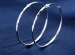 925 Sterling Silver Big Circle Huggie Hoop Earrings Women Girls Jewellery Gifts
