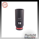 19mm 3/8 Impact Socket Deep-1pc Ne 4932480293 Milwaukee Genuine Quality Product