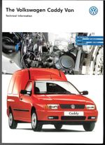Volkswagen Caddy Van Specifications 1996-1997 UK Market Foldout Brochure Polo