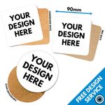 Custom Printed Coaster • Gloss Finish • Personalised Drinks Mats Coasters Photo