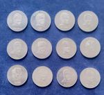 Job Lot Of 12x Esso Italy 1990 World Cup Aluminium Coin/Token Vintage Collection