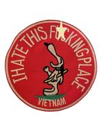 U.S. Army Vietnam War SNOOPY 'I HATE THIS PLACE' Cloth Patch