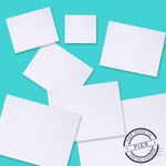 White Square Envelopes 100gsm  4”  5” 6”  7” - All Sizes Stocked Premium Quality