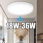 PIR Motion Sensor LED Ceiling Light 18W 24W 36W Bathroom Foyer Hallways Lamp UK