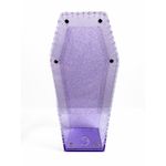 Coffin Shaped Acrylic Enclosure for Jumping Spiders - Glitter Purple Habitat 