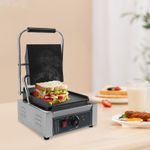 1800W Commercial Sandwich Panini Press Grill Machine Stainless Steel UK Plug