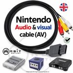 Super Nintendo SNES GameCube GC N64 TV Cable AV Lead Wire RCA Audio Video Cable