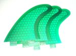 SURFBOARD FINS Honeycomb FCS Fit Surf Fin,G5/M5 Thruster Set Of 3 Green Hexcore