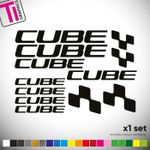 CUBE Bike Stickers Vinyl Decal Frame Cycle Bicycle - Set of 8 Logos
