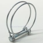 PACK OF 2 Double Wire Steel Galvanised Hose Clips Open Close Size 49-55mm