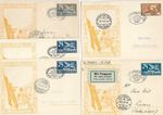 5 x postal stationery Switzerland NHORA La Chaux de Fonds Depart de l'aerodrome 1927; 62436