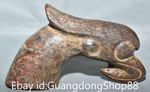 6" Old Chinese Hongshan Culture Jade Carving Dynasty Phoenix Bird Head Statue