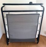 JAY-BE Benchmark Foldable Camping/Guest Cot Bed with Mattress Black Frame