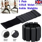 1Pair Adjustable Wrist&Ankle Weighted Bracelet for Home Gym Workout,Running,Yoga