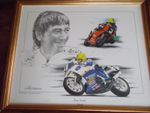 Joey Dunlop signed large Ltd Ed canvas. TT, UGP, Superbikes.