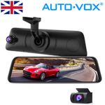 AUTO-VOX V5PRO OEM 1080P 9.35'' Rearview Mirror Dash Cam Touch Screen Dual Lens
