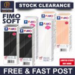FIMO Soft 454g Polymer Modelling Ove Bake Clay - Black or White Set