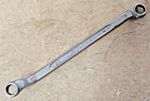 INDESTRO TOOLS No. 911 Deep Offset Box-end 6-point Wrench 3/8" x 7/16" USA Made
