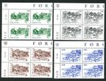 Faroe Islands 1981 Old Torshavn Marginal number blk of four Engraver Slania.MNH