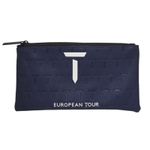 Callaway x European Tour Valuables Pouch Navy Blue Zip PU Leather Zipped