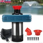 750W Pond Fountain Aerator Floating Pond Fountains Large Water Pump 15000lph
