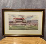 Art Print The Oval by Terry Harrison Signed Framed Vintage Cricket