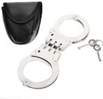 Handcuffs Security Heavy Duty Hinged Metal Police Style Speed cuffs Keys & Pouch