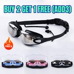Prescription Swimming Goggles Black Leakproof Antifog Nearsighted Glasses New