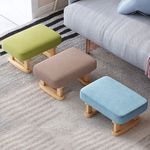 Wooden Sofa Stool Footrest Seat Chair Footstool Change Shoes Furniture Rectangle