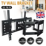 TV Wall Bracket Mount Tilt Swivel Samsung LG Toshiba 32 40 43 50 55 65 80 Inch