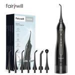 Fairywill Cordless Oral Irrigator Water Flosser Irrigator Cleaner w/ 7 Jets Tips