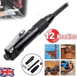 Air Descaler Needle Gun Sets Fit Air Hammer Removes Paint Rust 12 Needles Scaler