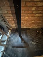 Black Steel Adjustable Squat Rack Uprights with J-Cup Barbell Supports