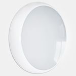 LED 2D Light Emergency / Microwave Sensor Fitting 18 Watt IP65 White Bulkhead 
