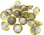 CONE SHAPED GAUZE MESH STEEL FILTER BONG PIPE SCREEN 15 / 20 mm BRASS RING SMALL