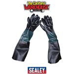 Sealey SSP41 Shot Blasting Gauntlets 585mm - Pair