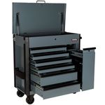 Excel 38" Heavy Duty 6-Drawer Tool Cabinet with Multi-Bin Organiser Black & Grey