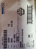 Nibco 633W 1/2" Copper Union, Box Of 25. WROT Copper Fitting 1/2" Sweat/Solder 