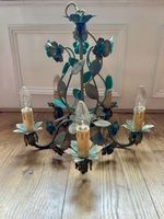 Vintage French Toleware 5-Arm Chandelier Ceiling Light