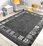 Black Grey Rugs Dark Small Extra Large Big Huge Size Floor Carpet Rug Mat Cheap