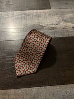 Vintage Zylos George Machado Silk Tie Italy Print USA Made Geometric Wide 4”