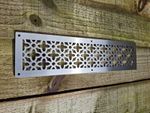 400mm x 100mm Vintage Stainless Steel Vent Grille To Cover Hole 370mm x 70mm
