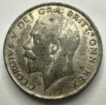 1923 Contemporary Counterfeit Half Crown Coin, 32mm, Non-Magnetic White Metal